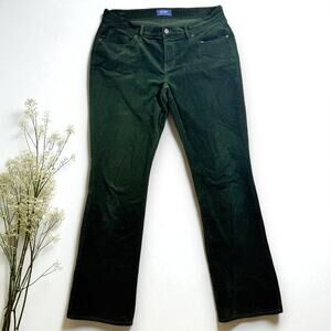 Old Navy 12 33X31 Green Corduroy Pants Mid Bootcut Stretch Y2K Casual Fall Retro